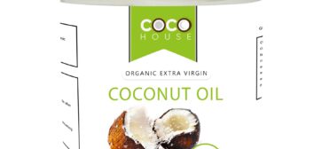 Coco House Organic Extra Virgin Coconut Oil 500ml Glass with Gold Lid
